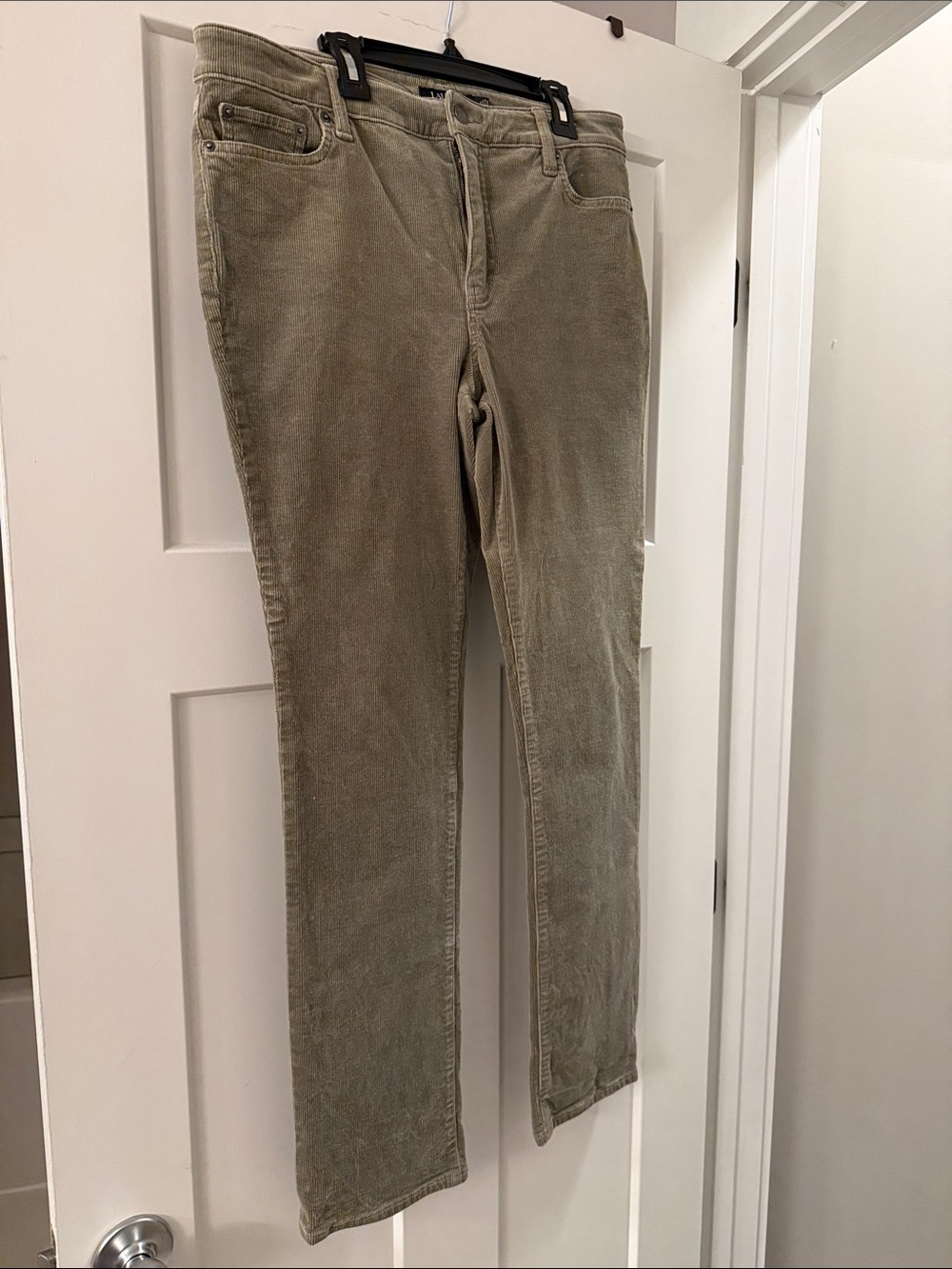 Ralph Lauren Olive Straight-Leg Corduroy Pants